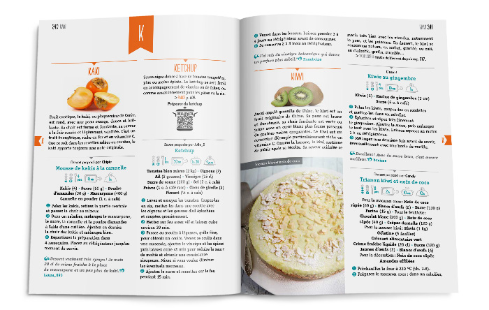 Double-page de recettes dico toute la cuisine