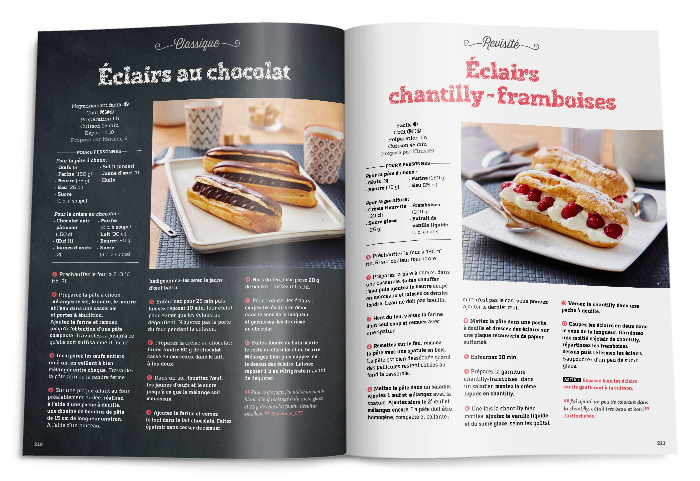 Double-page de desserts Marmiton. Un plat = Deux versions - Les classiques revisités