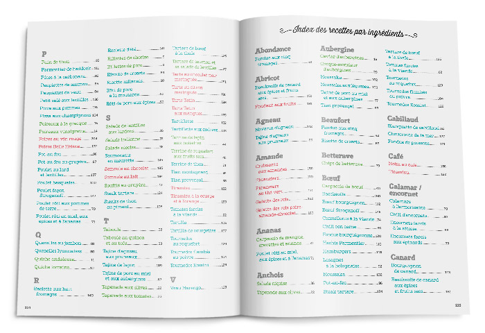 Double-page d'index Marmiton. Un plat = Deux versions - Les classiques revisités