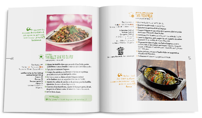 Double-page de recettes Made In France