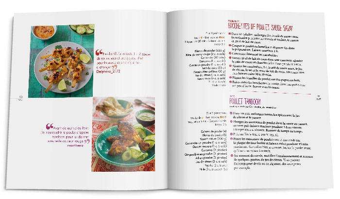 Double-page de recettes Tour du Monde de la cuisine