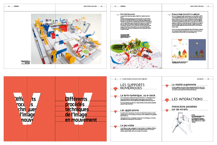 Planche de pages. Livres animés