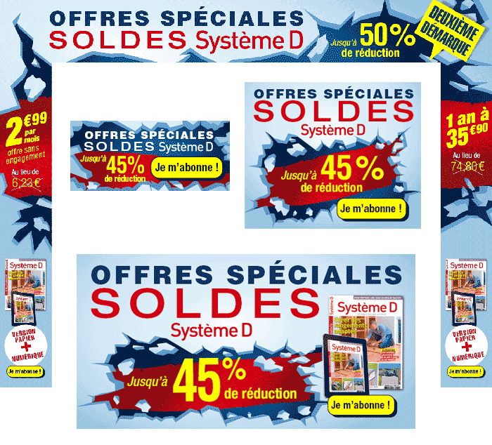 Bannières de soldes Système D