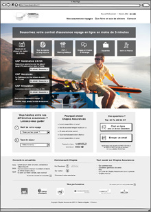 framework d'un site d'assurance-voyage en ligne