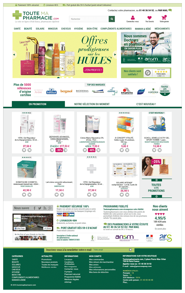 Pages d'accueil de toutemapharmacie.com