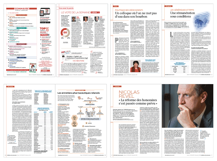 Planche de pages, Le Moniteur des pharmacies